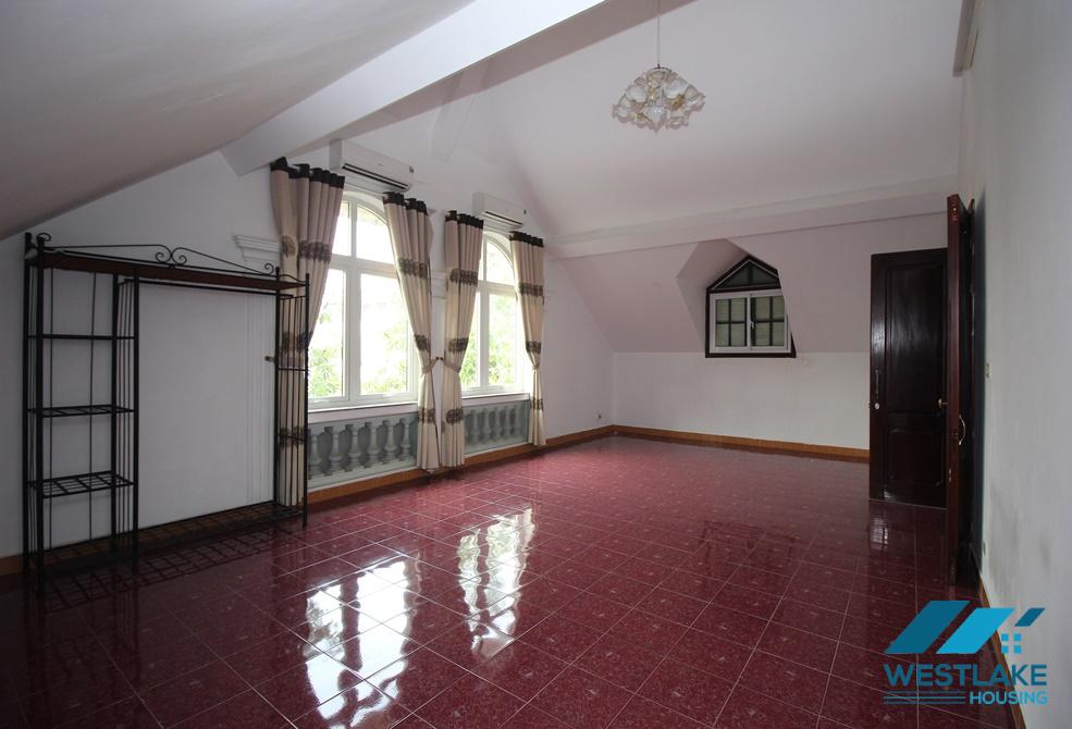 Spacious villa rental with big yard and balcony in the heart of Tay Ho, Ha Noi