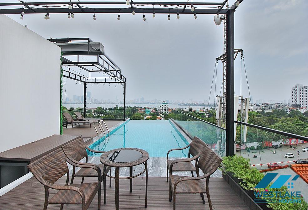 Beautiful 02-bedroom apartment with large balcony for rent in Tay Ho, Hanoi