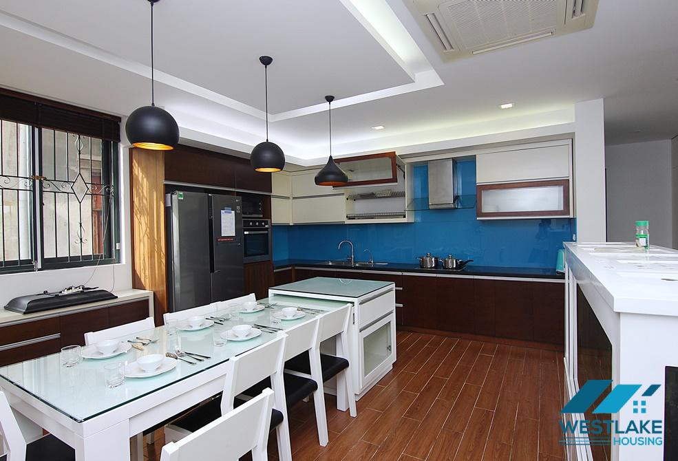 Beautiful 04-bedroom serviced apartment with lake view for rent in Tay Ho, Hanoi