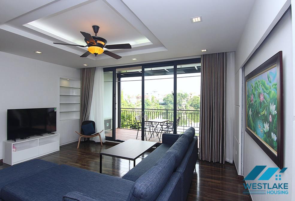 Beautiful 04-bedroom serviced apartment with lake view for rent in Tay Ho, Hanoi