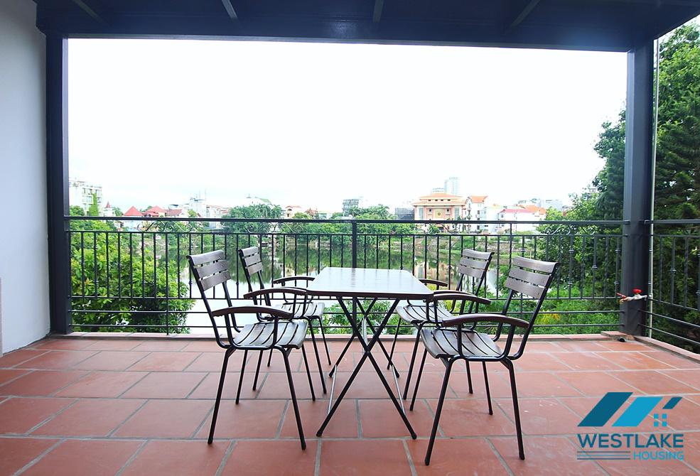 Beautiful 04-bedroom serviced apartment with lake view for rent in Tay Ho, Hanoi