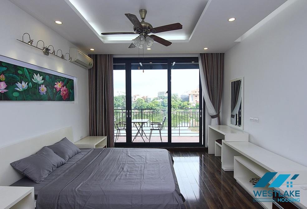 Beautiful 04-bedroom serviced apartment with lake view for rent in Tay Ho, Hanoi