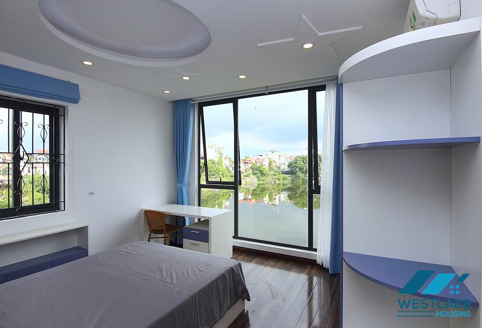 Beautiful 04-bedroom serviced apartment with lake view for rent in Tay Ho, Hanoi