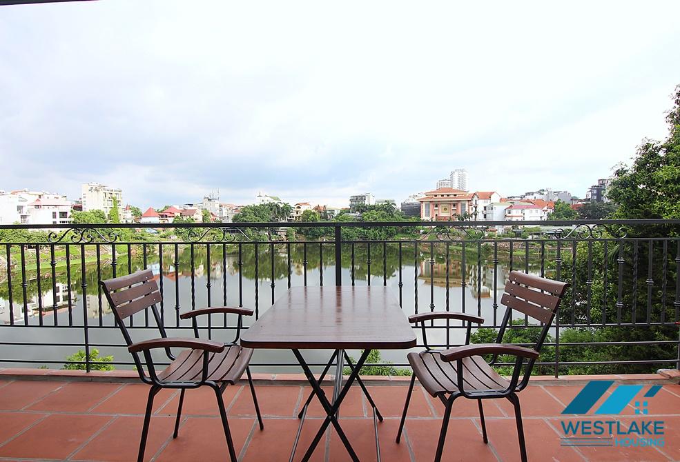 Beautiful 04-bedroom serviced apartment with lake view for rent in Tay Ho, Hanoi