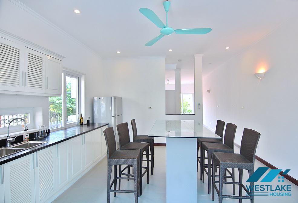 House for rent with garden and swimming pool in peaceful area of Tay Ho District, Hanoi