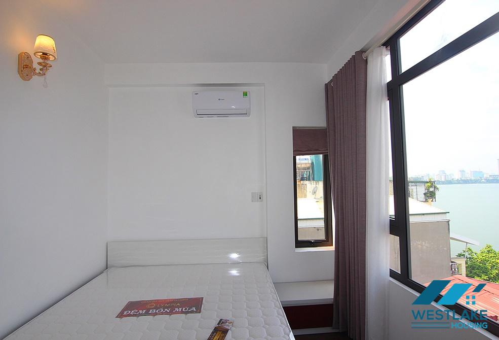 Nice 02-bedroom apartment with lake view on high floor for rent in Tay Ho District, Hanoi