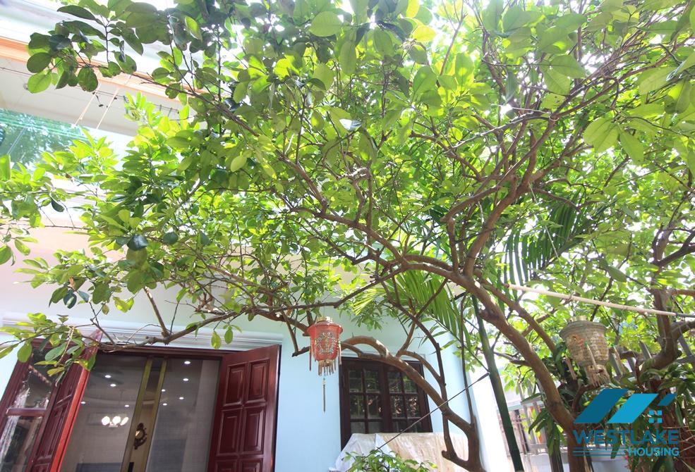 Courtyard garden 2 storey house for rent in Tay Ho, Hanoi