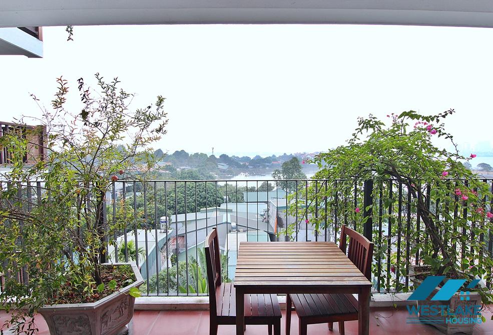 Large 03 bedrooms serviced apartment for rent on Dang Thai Mai Street, Tay Ho, Hanoi