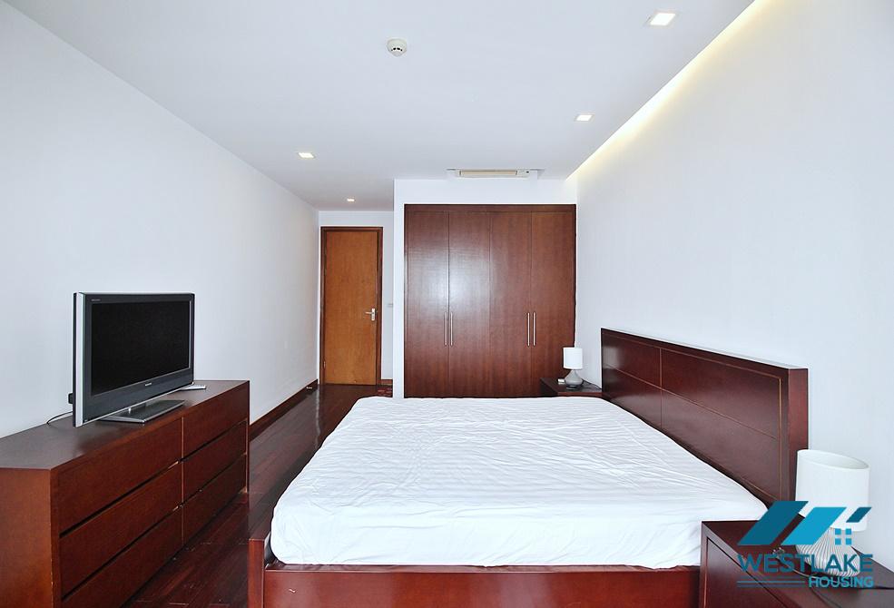 Beautiful lake view 02-bedroom apartment for rent on Xuan Dieu Street, Tay Ho, Hanoi