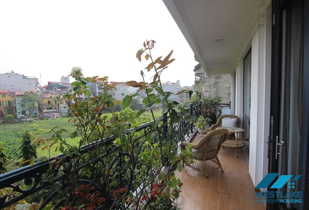 Large 02-bedroom apartment for rent on Xuan Dieu Street, Tay Ho, Hanoi