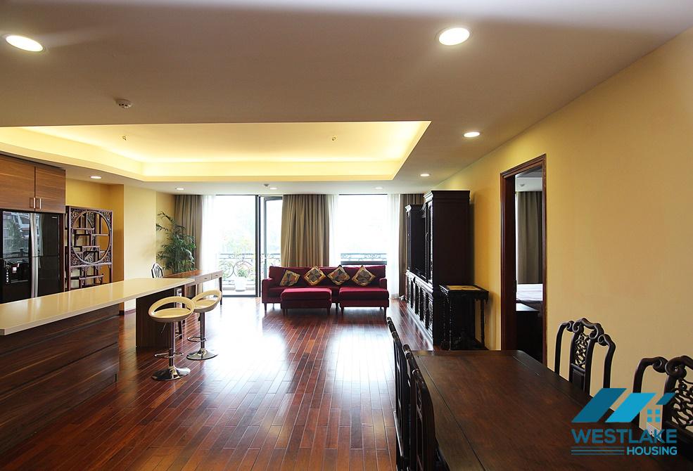 Large 02-bedroom apartment for rent on Xuan Dieu Street, Tay Ho, Hanoi