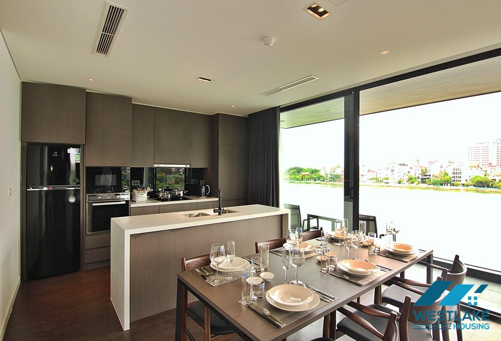 Lake view 02-bedroom serviced apartment for rent on Tu Hoa Street, Tay Ho, Ha Noi