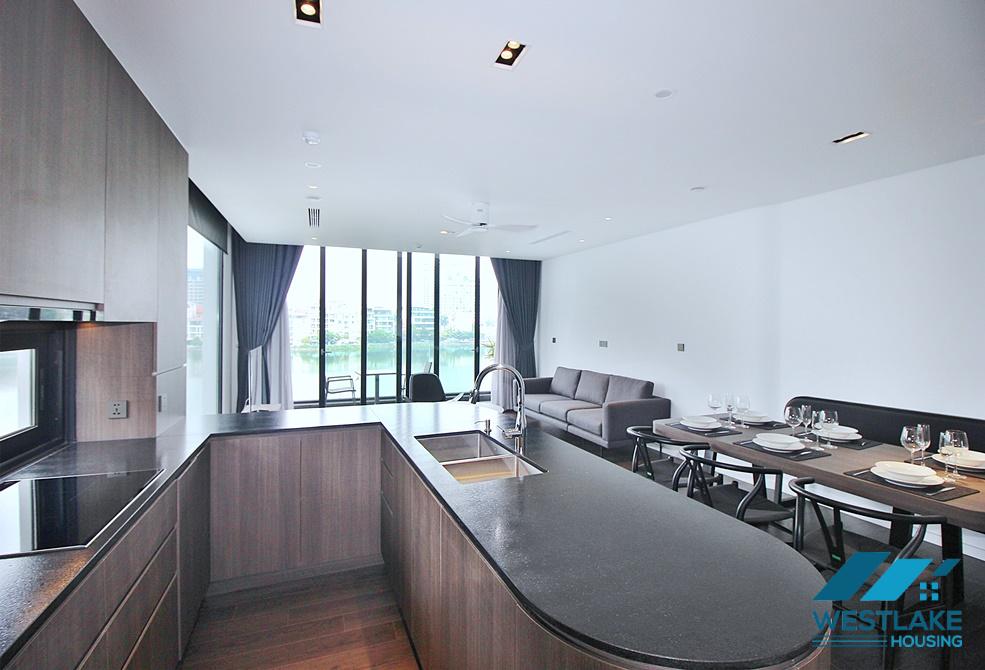 Modern and amazing lake view 02-bedroom apartment for rent in Tay Ho District, Hanoi