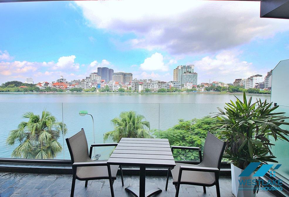 Modern and amazing lake view 02-bedroom apartment for rent in Tay Ho District, Hanoi