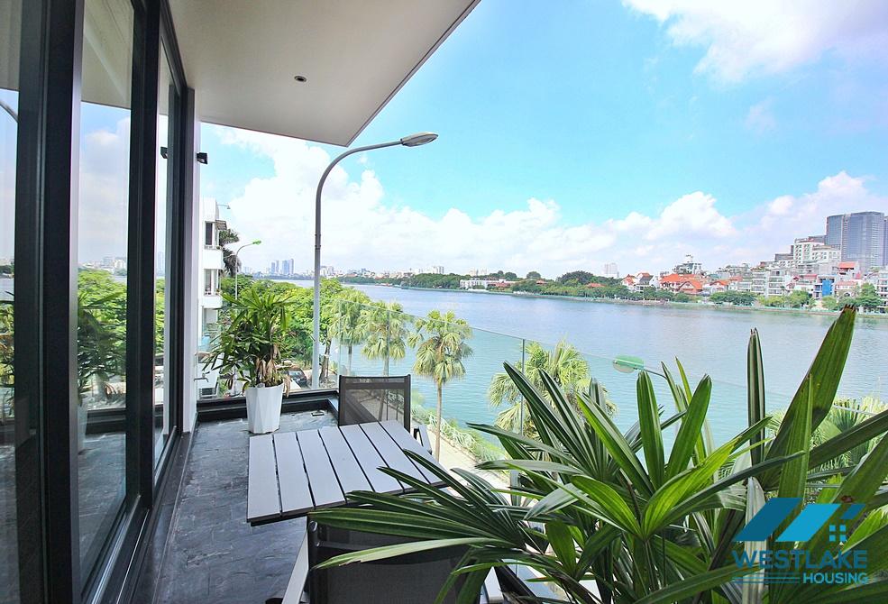 Modern and amazing lake view 02-bedroom apartment for rent in Tay Ho District, Hanoi