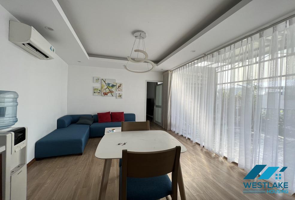 One bedroom apartment with large balcony for rent on Xuan Dieu Street, Tay Ho, Hanoi