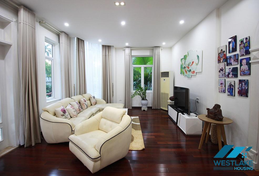 Modern and luxury villa with large garden for rent in Ciputra, Tay Ho, HaNoi