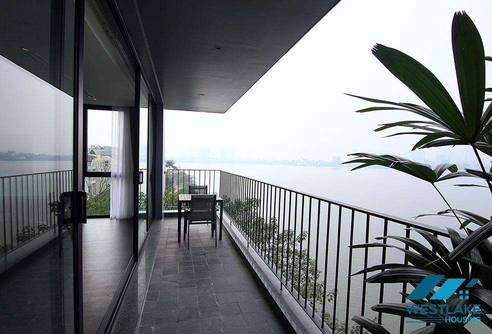 Amazing lake view and modern 04-bedroom serviced apartment for rent in Tay Ho, Ha Noi