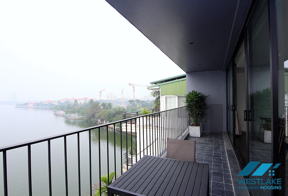 Amazing lake view and modern 04-bedroom serviced apartment for rent in Tay Ho, Ha Noi