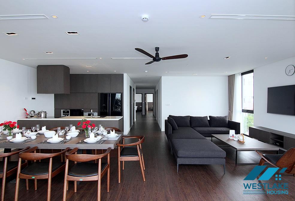 Amazing lake view and modern 04-bedroom serviced apartment for rent in Tay Ho, Ha Noi