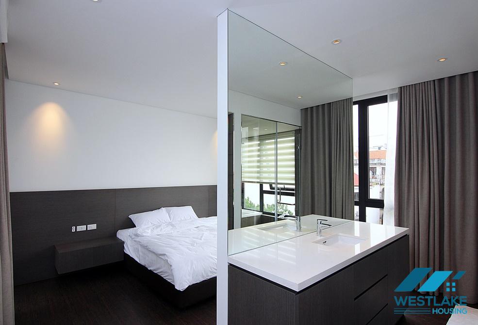 Amazing lake view and modern 04-bedroom serviced apartment for rent in Tay Ho, Ha Noi