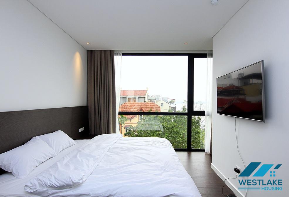 Amazing lake view and modern 04-bedroom serviced apartment for rent in Tay Ho, Ha Noi