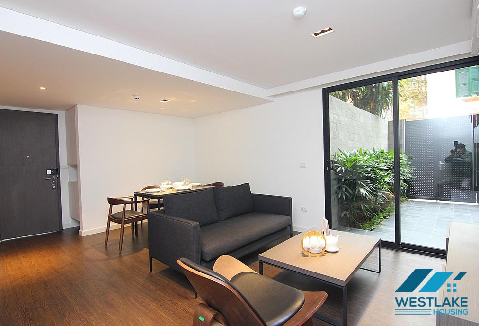 One bedroom apartment with nice courtyard for rent in Dang Thai Mai area, Tay Ho, Ha Noi