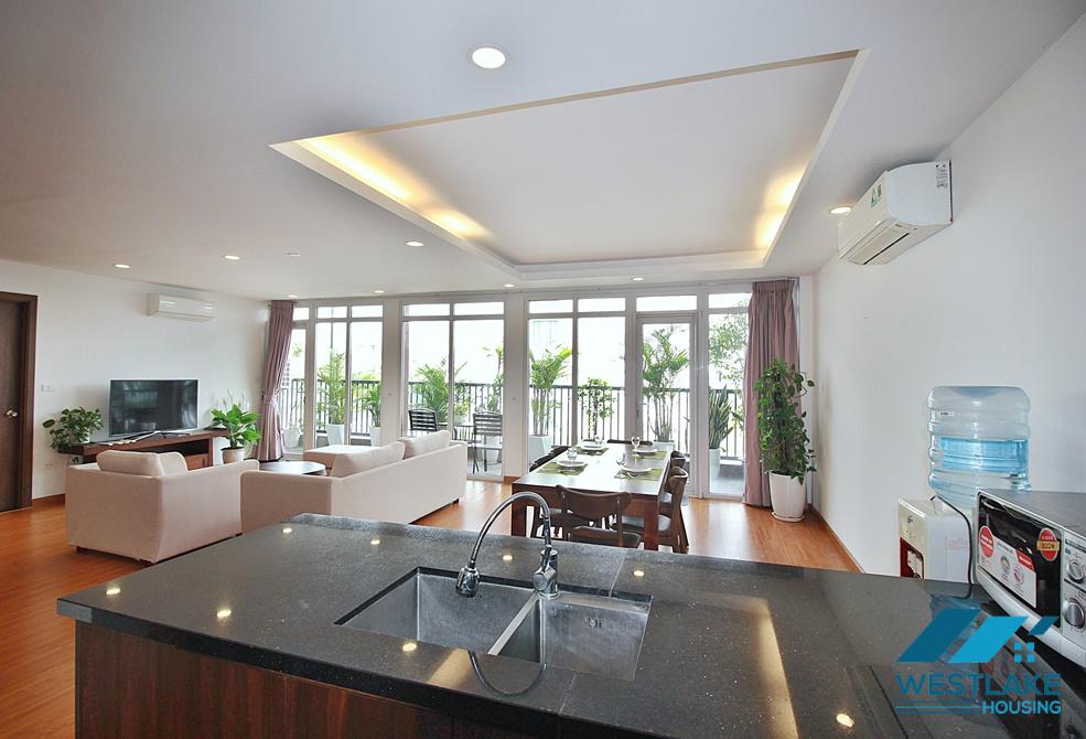 Spacious 03-bedrooms apartment with lots of nature light for rent in Tay Ho, Hanoi