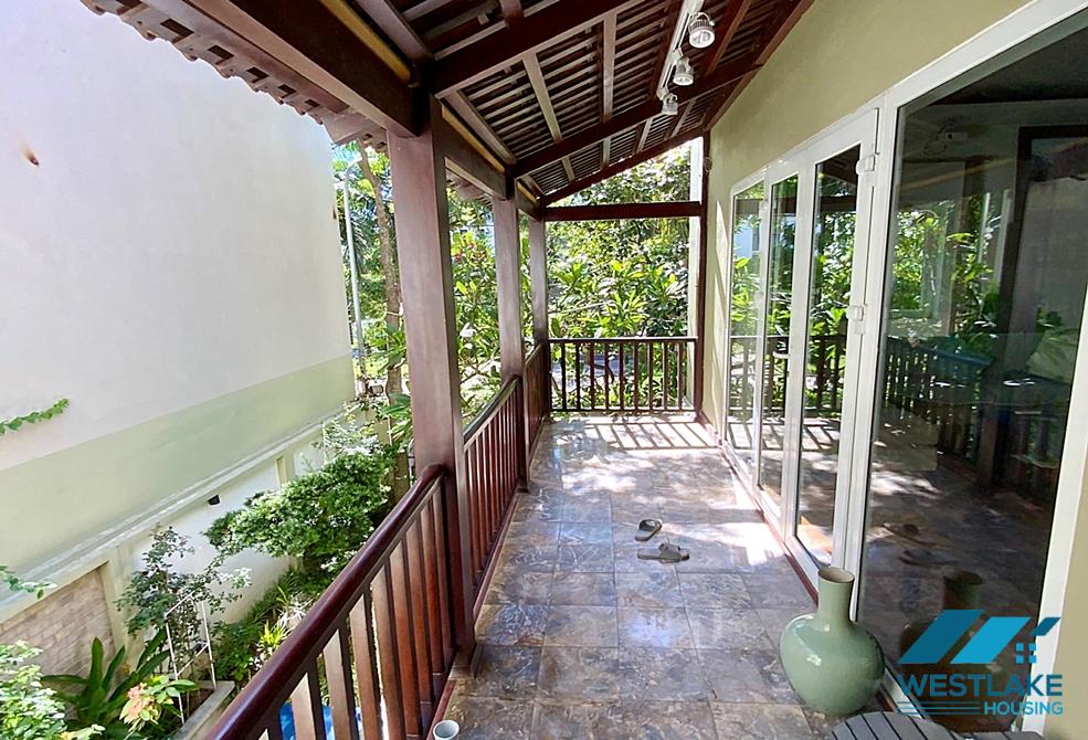 Garden and well-designed villa for rent in Tay Ho, Ha Noi