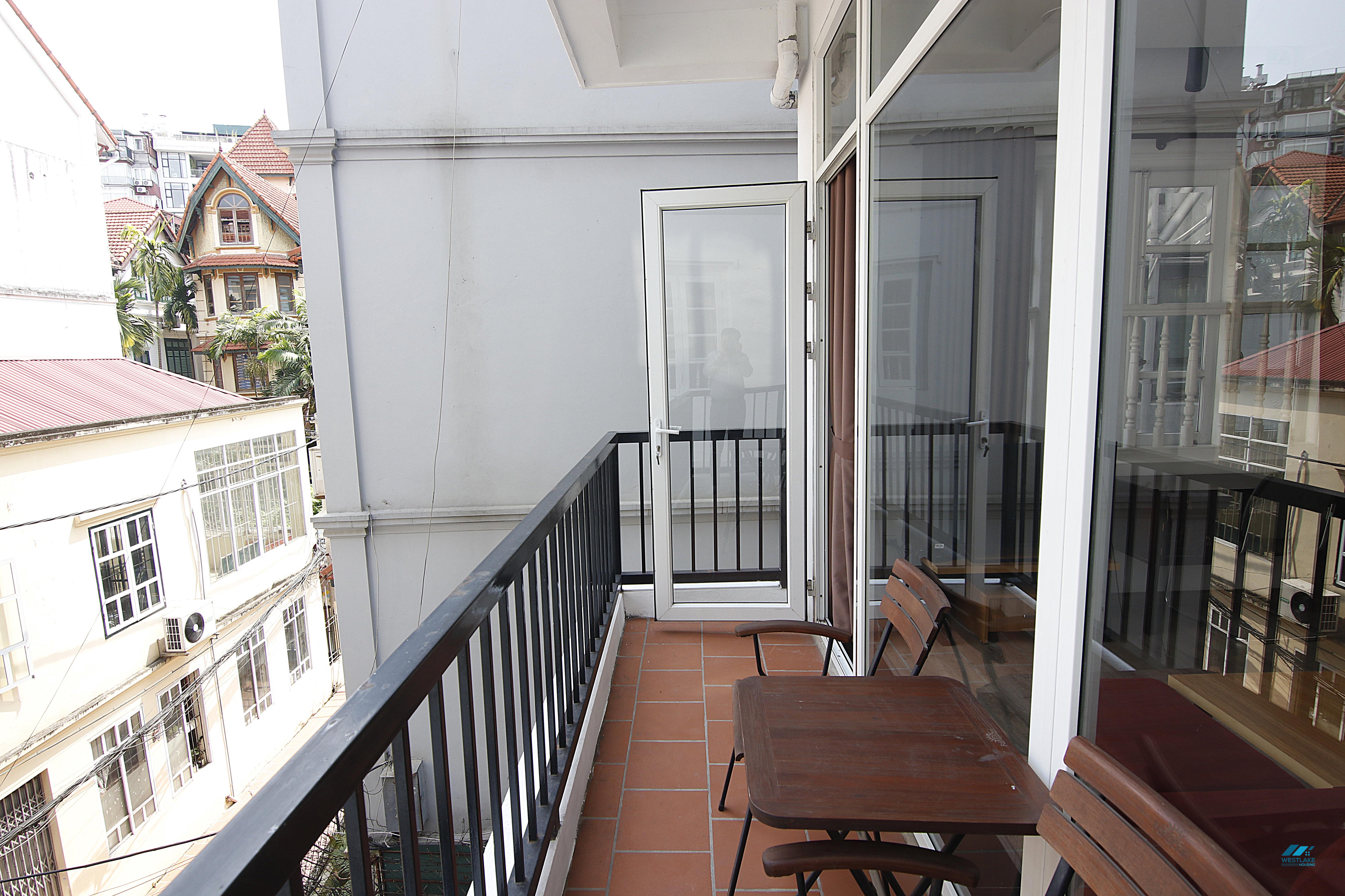 Bright one bedroom apartment for rent on To Ngoc Van street, Tay Ho district, Hanoi