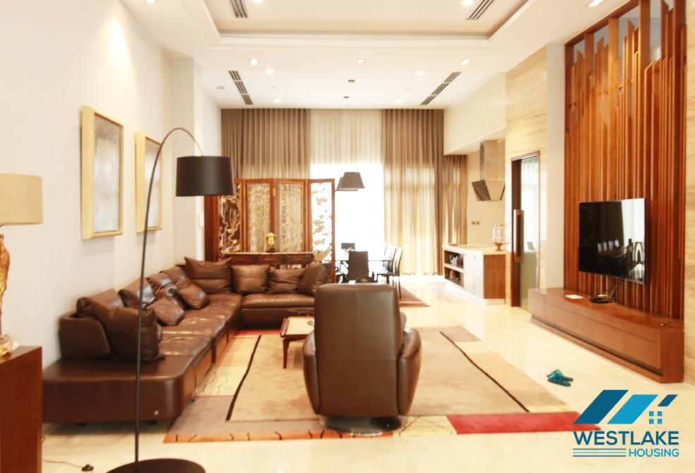 Fully furnished, spacious villa for rent in Q Block, Ciputra area, Ha Noi