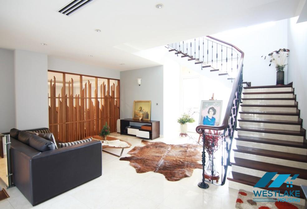 Fully furnished, spacious villa for rent in Q Block, Ciputra area, Ha Noi