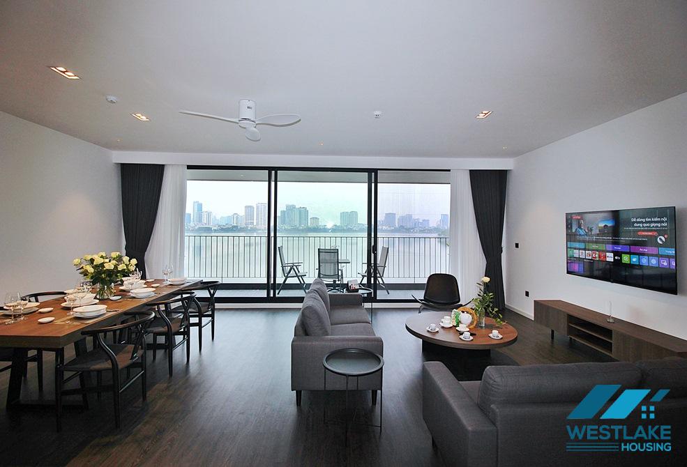 Amazing lake view, luxurious 03 bedrooms apartment for rent on Quang Khanh Street, Tay Ho, Hanoi