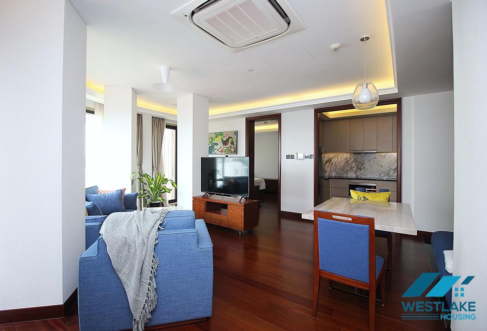 Luxury and spacious one bedroom apartment for rent in Truc Bach area, Ba Dinh, Ha Noi