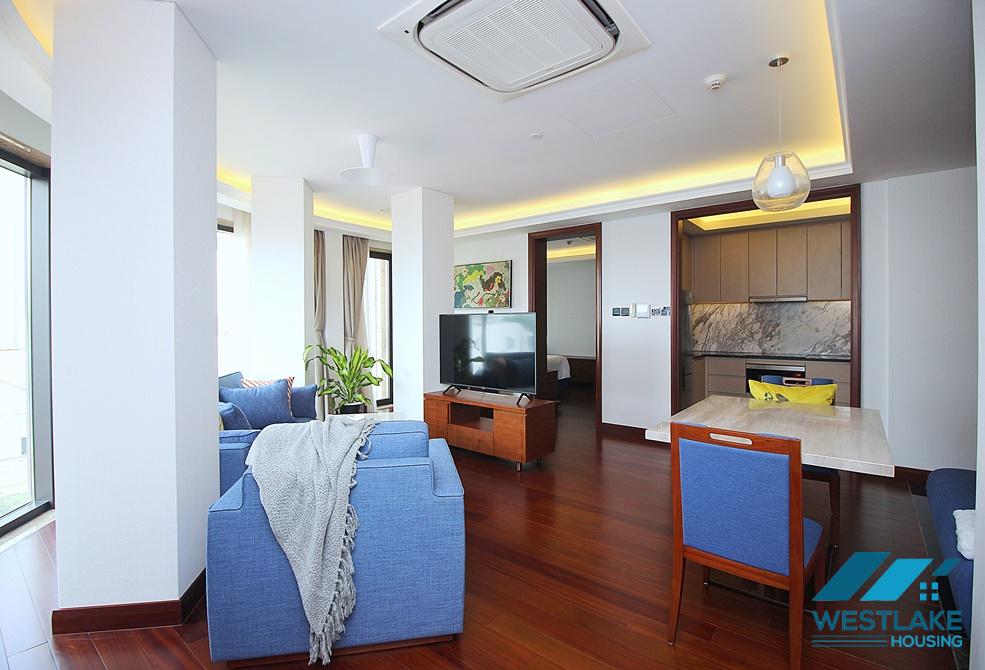 Luxury and spacious one bedroom apartment for rent in Truc Bach area, Ba Dinh, Ha Noi