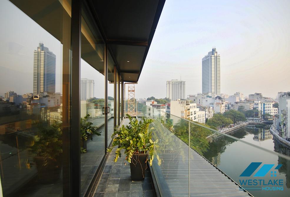 Modern 02 bedrooms apartment with amazing Truc Bach lake view for rent in Ba Dinh District, Ha Noi