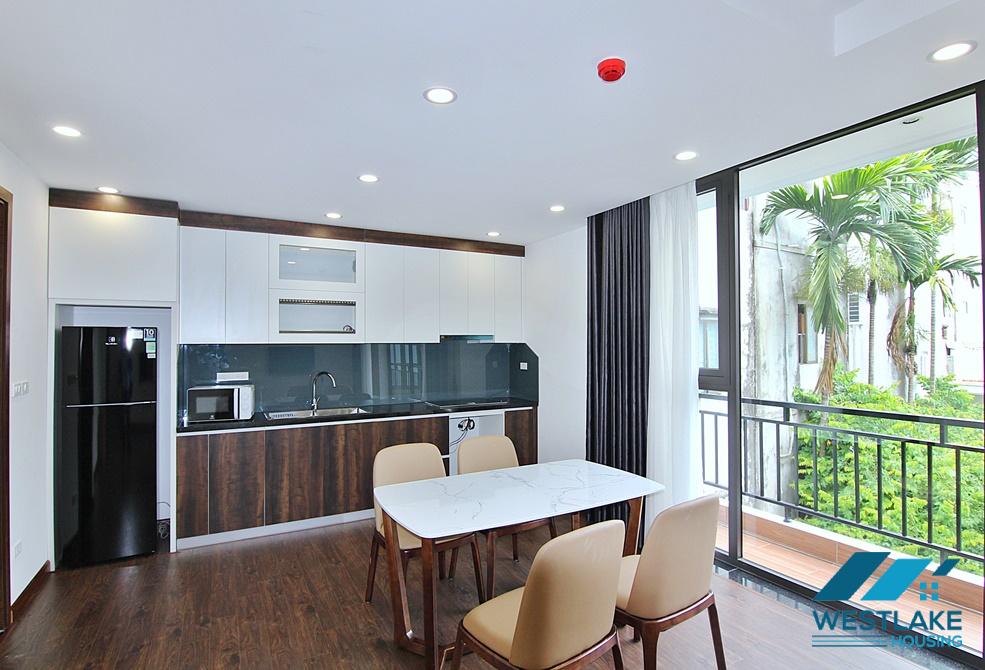 Large balcony and spacious one bedroom apartment for rent in in Dang Thai Mai area, Tay Ho, Ha Noi