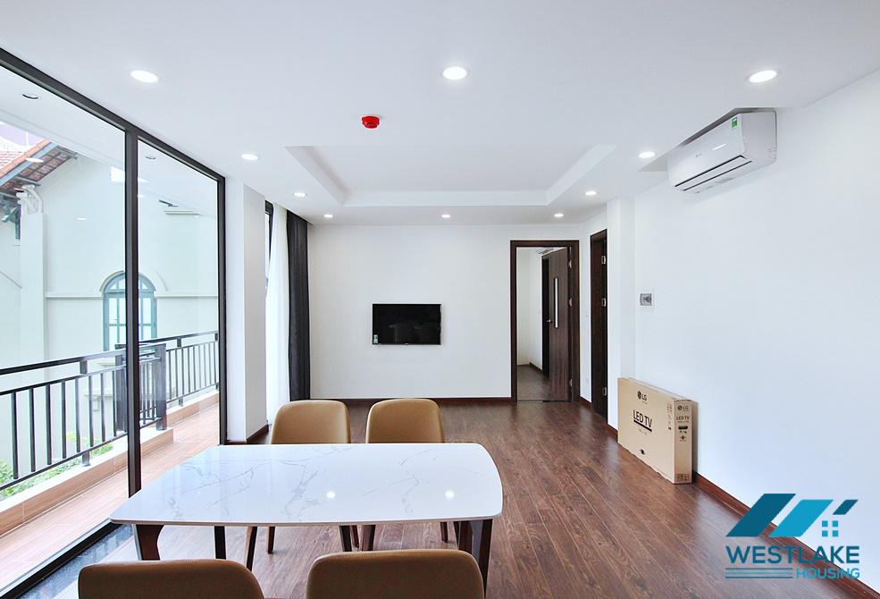 Large balcony and spacious one bedroom apartment for rent in in Dang Thai Mai area, Tay Ho, Ha Noi