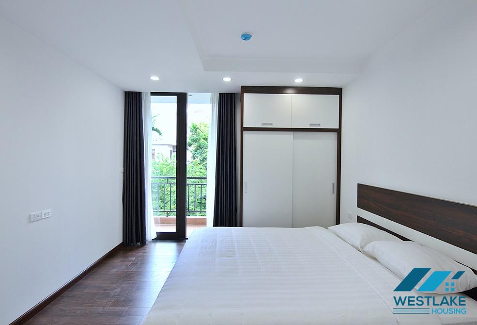 Large balcony and spacious one bedroom apartment for rent in in Dang Thai Mai area, Tay Ho, Ha Noi
