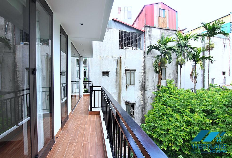 Large balcony and spacious one bedroom apartment for rent in in Dang Thai Mai area, Tay Ho, Ha Noi