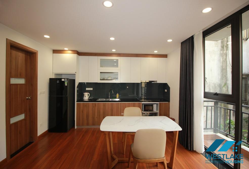 Large balcony and spacious one bedroom apartment for rent in in Dang Thai Mai area, Tay Ho, Ha Noi