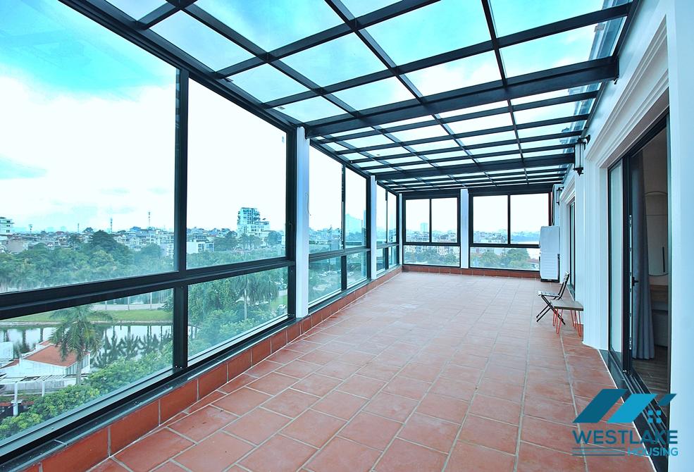 High-end floor 2 beds apartment with huge balcony for rent in Tu Hoa, Tay Ho