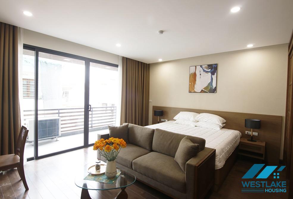 A charming elegant one bedroom apartment for rent on Lieu Giai street, Ba Dinh, Ha Noi