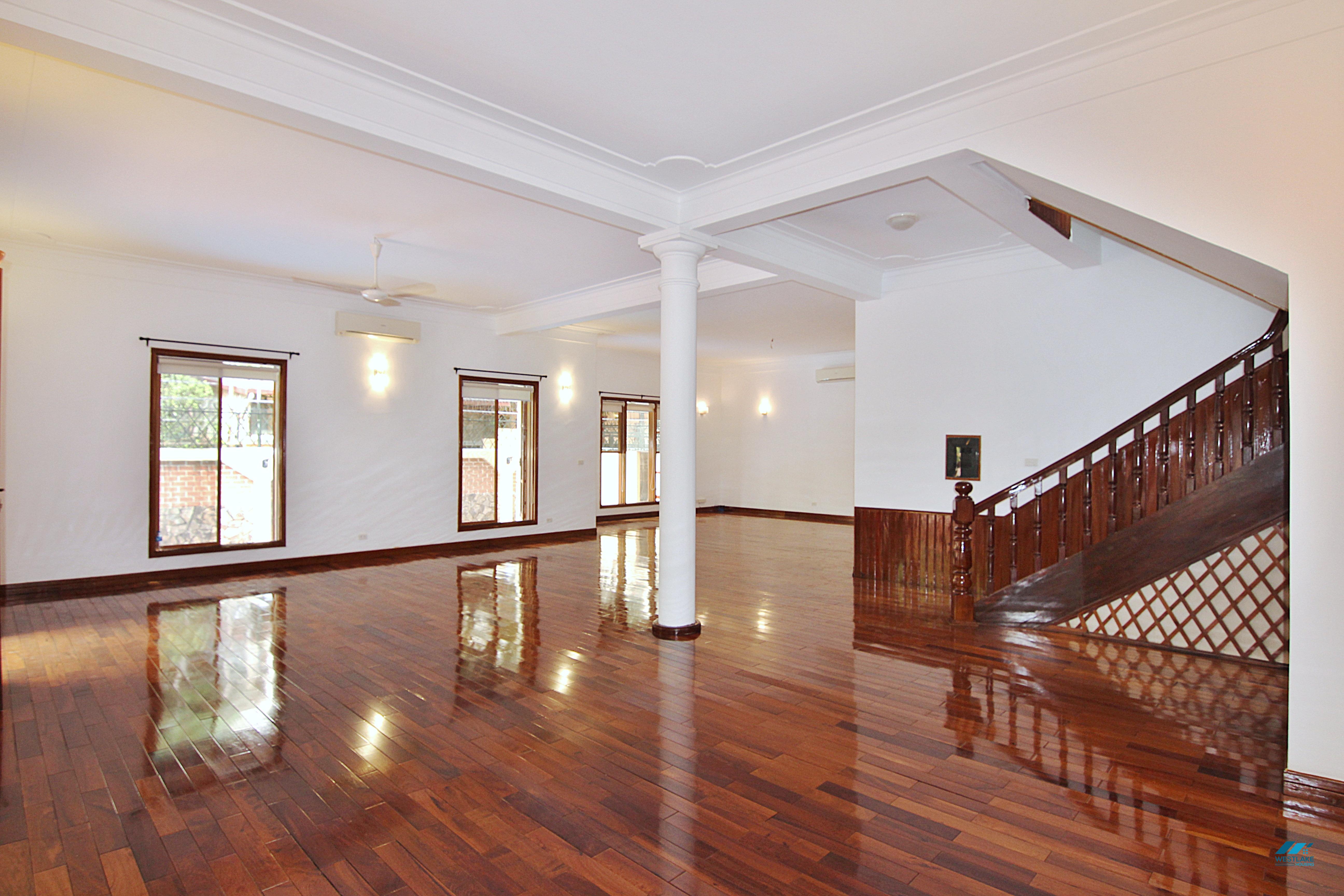 Large five bedrooms house with big yard and private swimming pool for rent in Tay Ho, Ha Noi