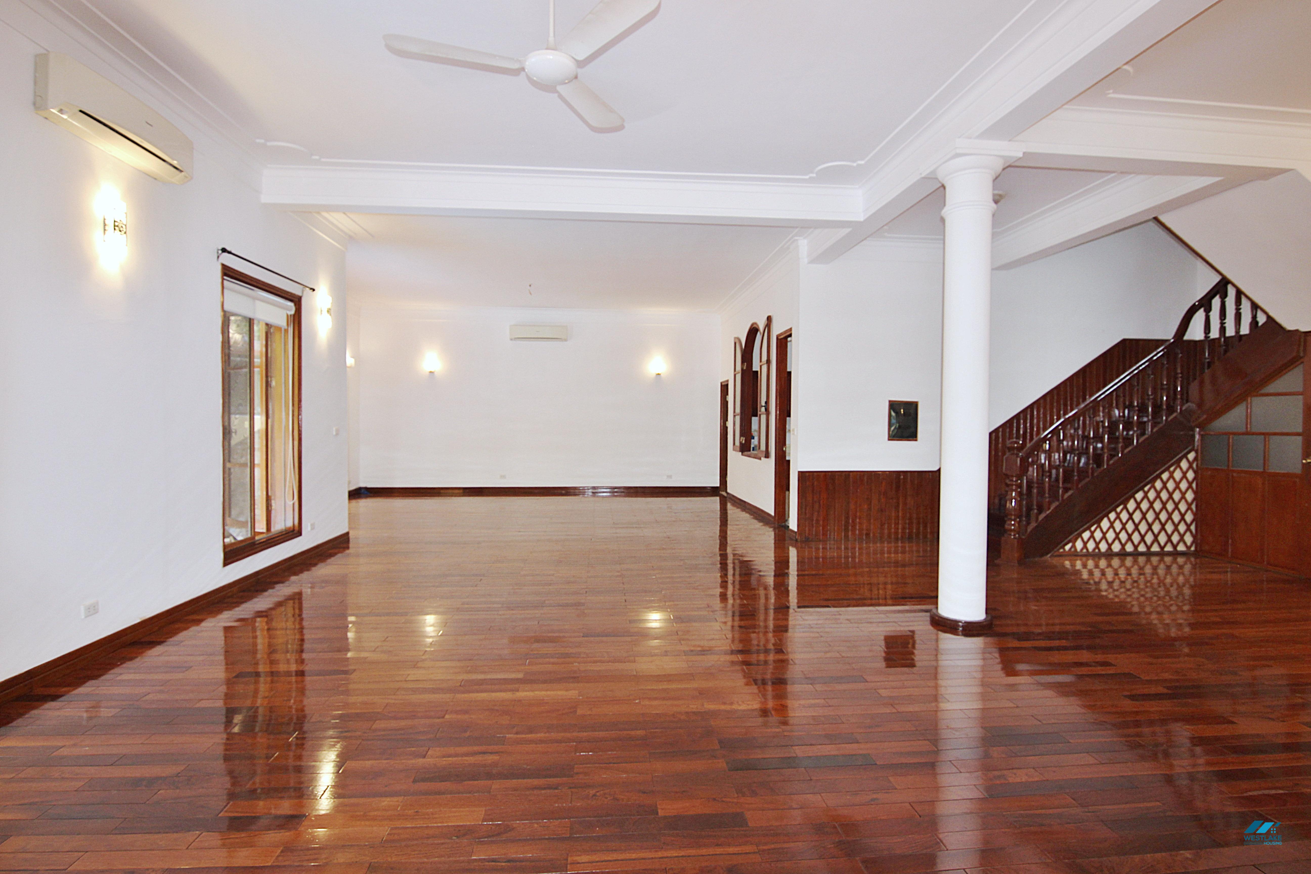 Large five bedrooms house with big yard and private swimming pool for rent in Tay Ho, Ha Noi