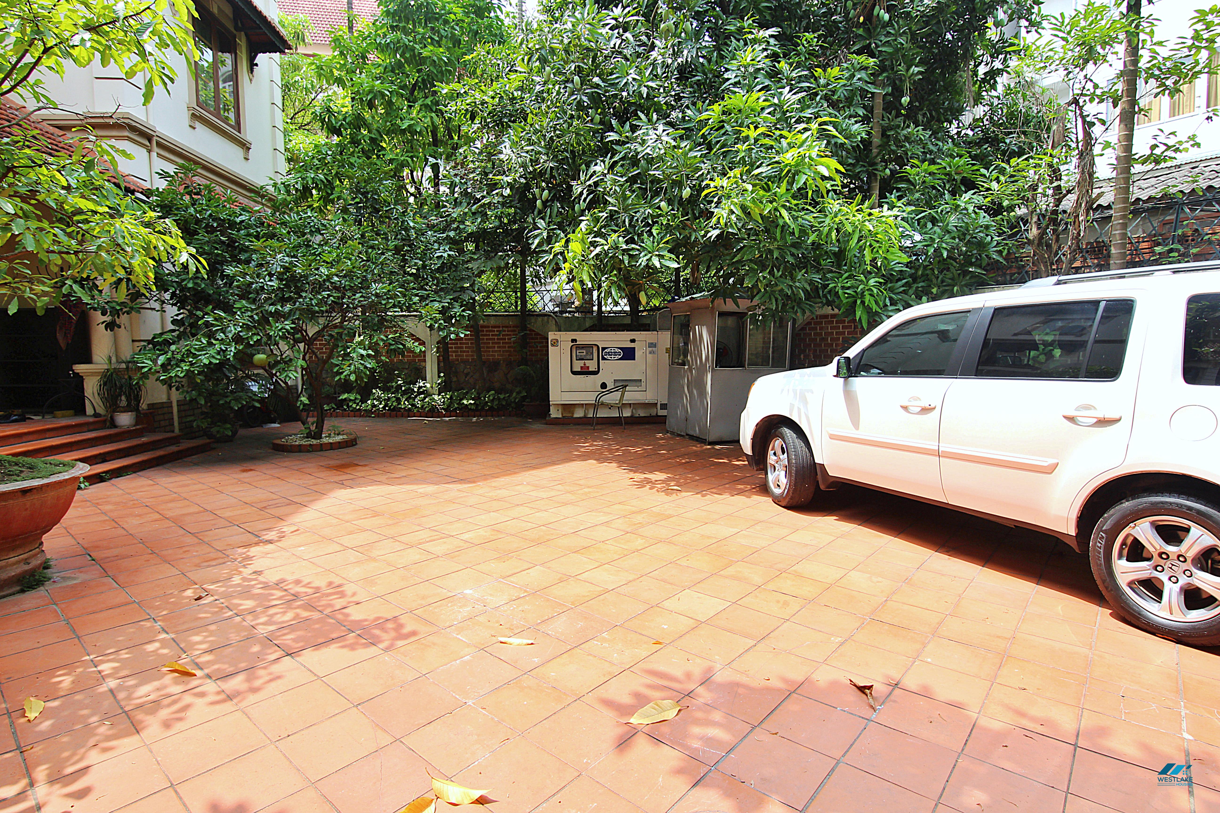 Large five bedrooms house with big yard and private swimming pool for rent in Tay Ho, Ha Noi