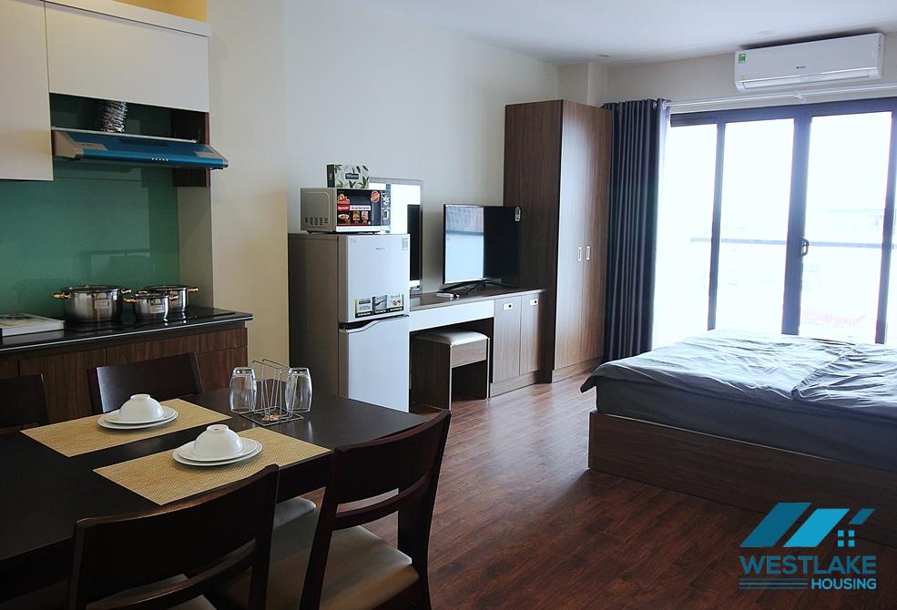 A high floor and bright studio for rent in Tay Ho, Ha Noi