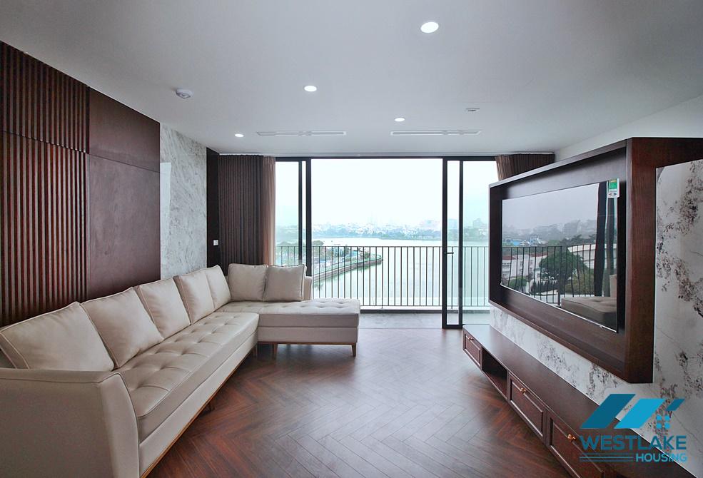 Amazing lake view duplex apartment for rent on Nhat Chieu Street, Tay Ho, Ha Noi