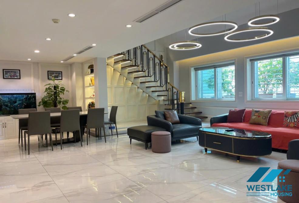 Morden duplex apartment with 4 bedrooms for rent in Ciputra, Tay Ho district, Ha Noi