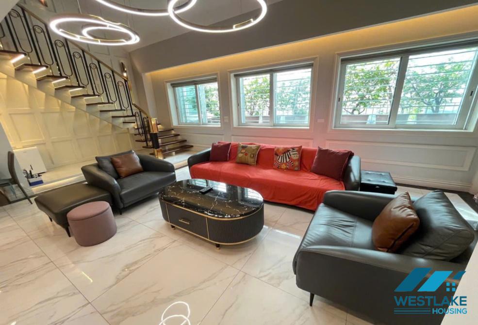 Morden duplex apartment with 4 bedrooms for rent in Ciputra, Tay Ho district, Ha Noi